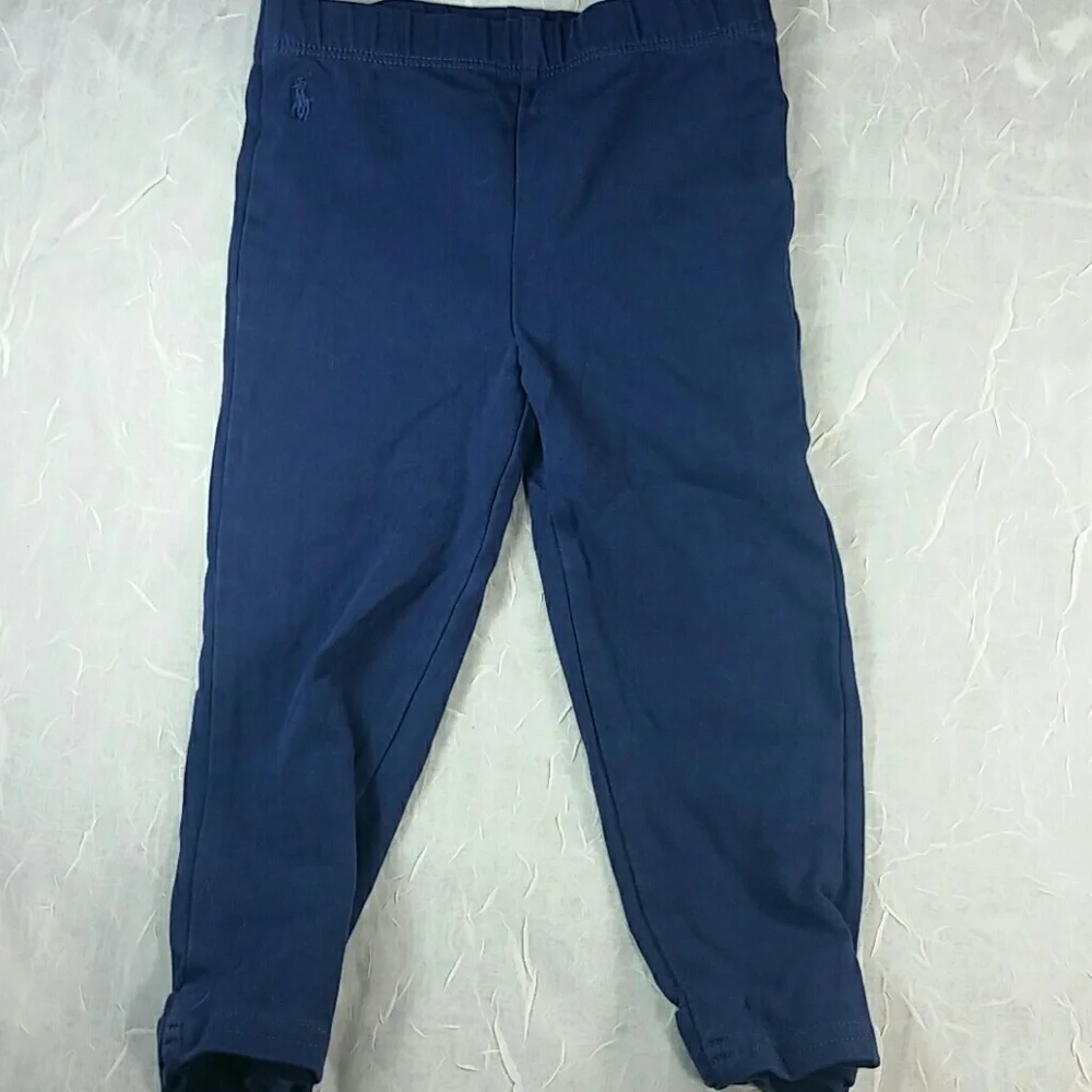 Ralph Lauren leggings bow blue 24 month